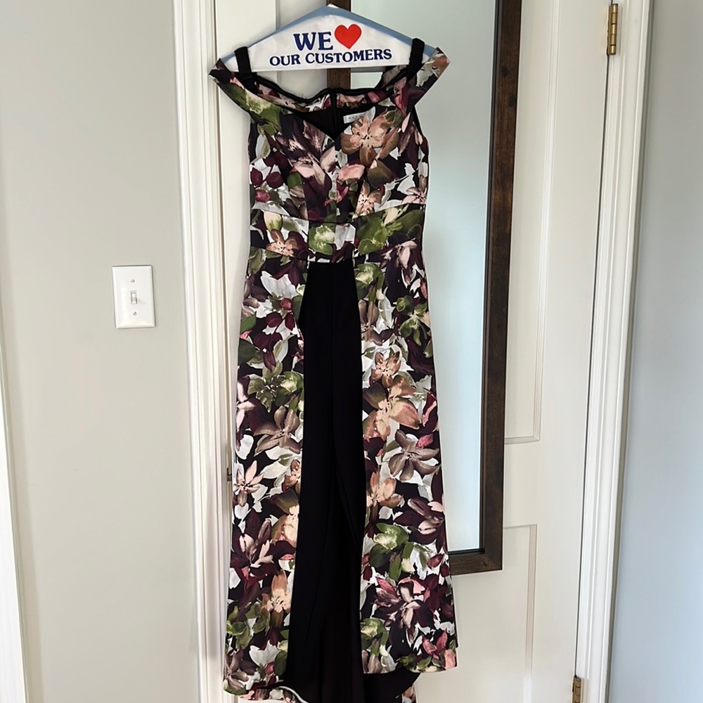 A beautiful floral jumpsuit by Kay Unger
